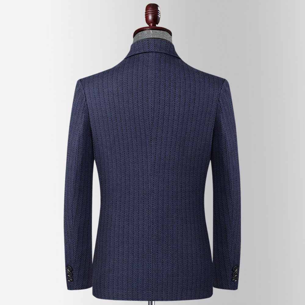 Automne Et Hiver Costume Élastique Jacquard Moyen Jeune Homme Tendance Petit Décontracté