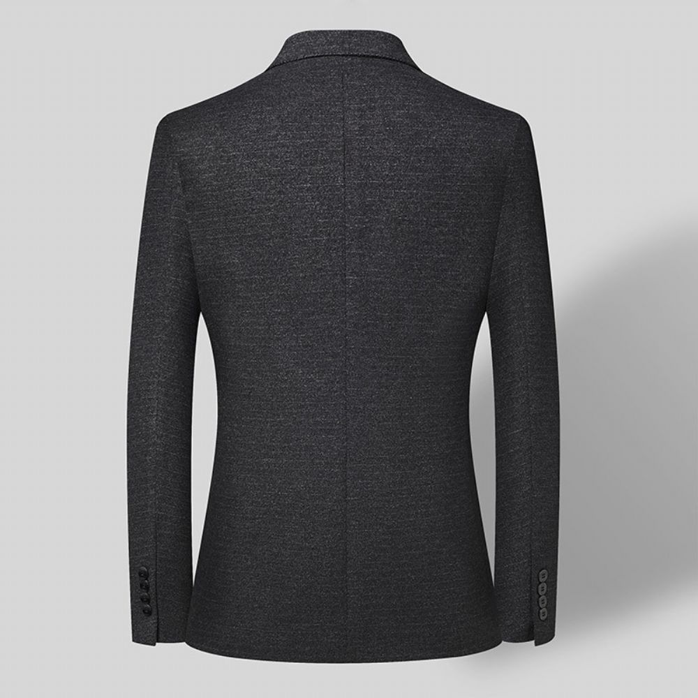 Blazer Décontracté En Laine Hommes Hauts Une Pièce Costumes D'hiver 2024 Affaires Grande Taille D'âge Moyen