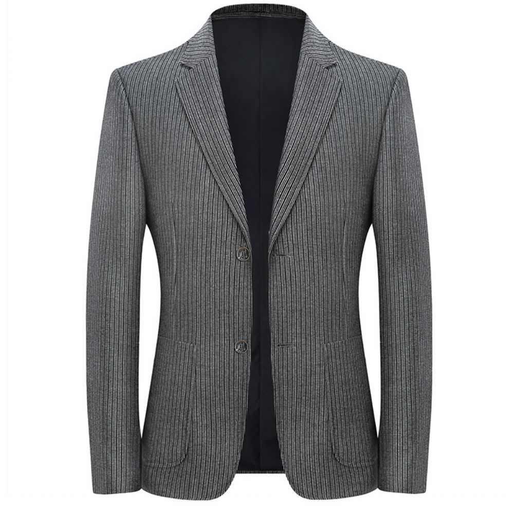 Blazer En Laine Pour Hommes Costume À Fines Rayures L'industrie Lourde