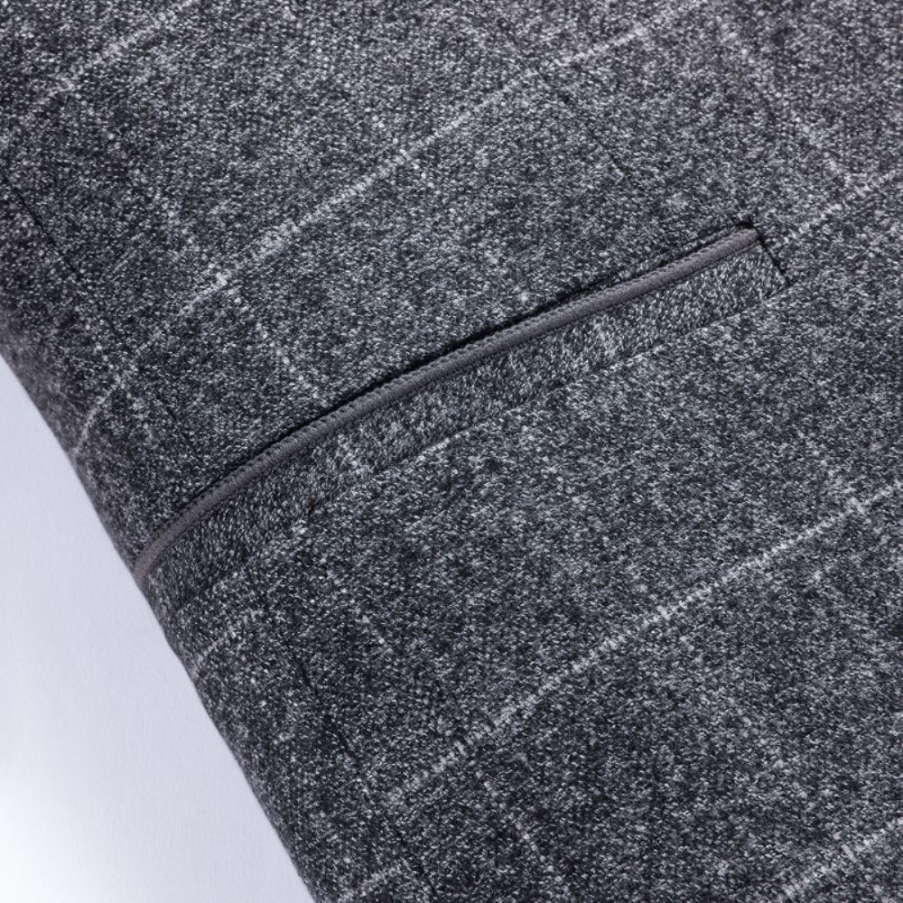 Costume Décontracté Pour Hommes Automne Plaid Jeunesse Petit Mince Haut