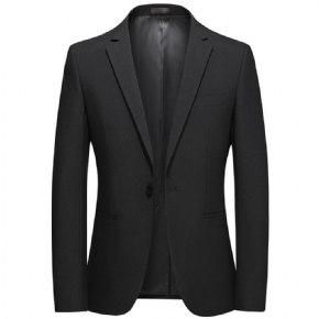 Costume Décontracté Hommes Printemps Et Automne Noir Un Bouton Petit Mince Veste Simple