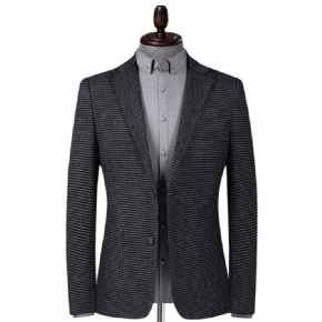 Costume Élastique En Laine Jacquard Hommes Automne Et Hiver Décontracté Petit Mince
