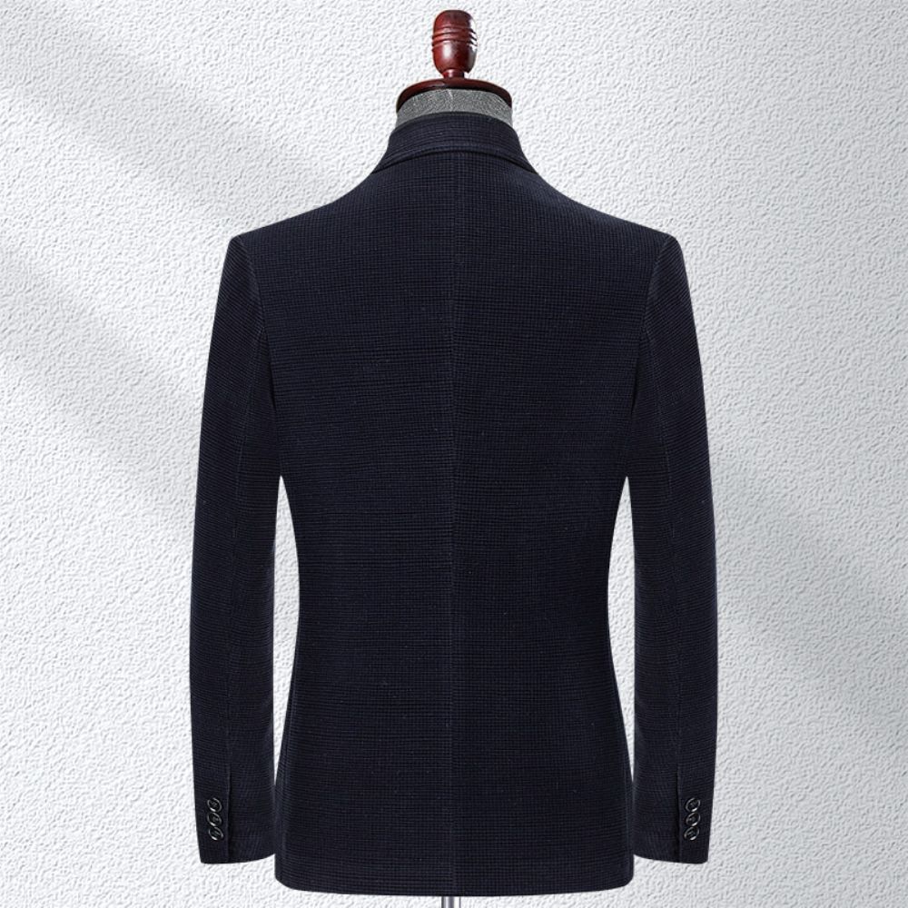 Costume Élastique En Velours Côtelé D'automne Et D'hiver Petit Pour Hommes D'âge Moyen Jeunes Décontracté Tendance Mince