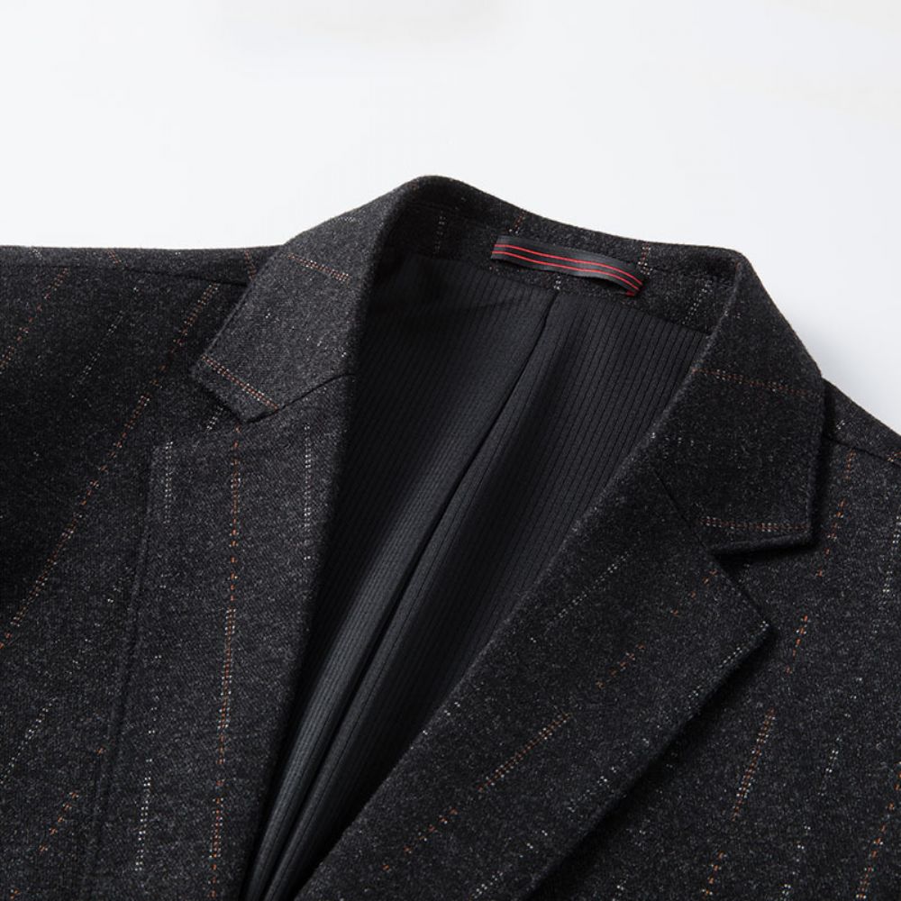 Costume En Laine Décontracté Pour Hommes Jeunes Et D'âge Moyen Jacquard Sans Fer Coupe Ajustée Petit Veste