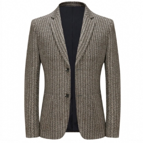 Costume En Laine Pour Hommes Haut Tricoté Veste Formel D'affaires Urbaine