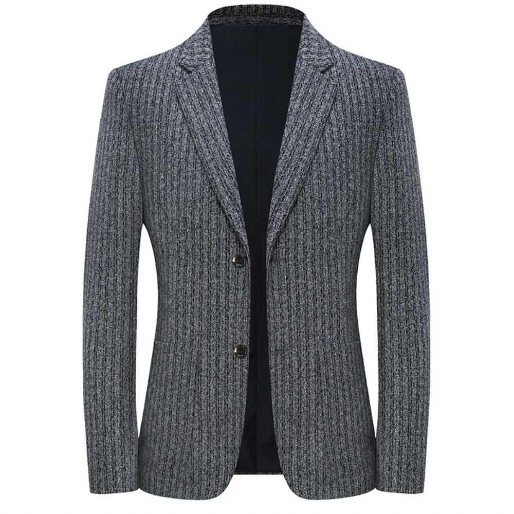 Costume En Laine Pour Hommes Haut Tricoté Veste Formel D'affaires Urbaine