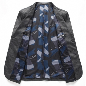 Grande Taille Hommes Costume Gros Homme Ample Décontracté Revers Veste Grand Printemps Et Automne Haut