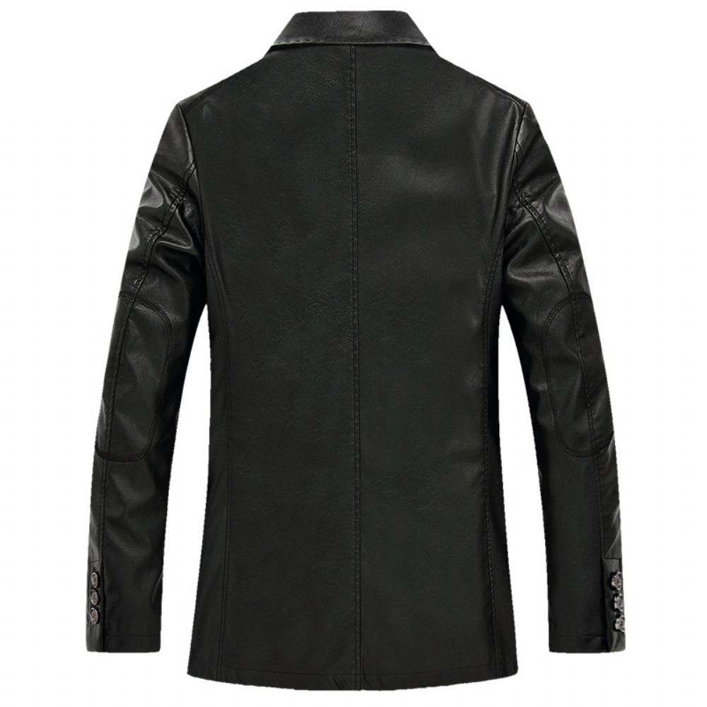 Locomotive Hommes Veste En Cuir 2024 Printemps Et Automne Coupe Ajustée Petit Costume Beau Pu