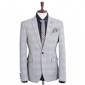 Costume Hommes Mince Et Beau Mariage Marié Robe Printemps Automne Tendance Décontracté Deux Pièces