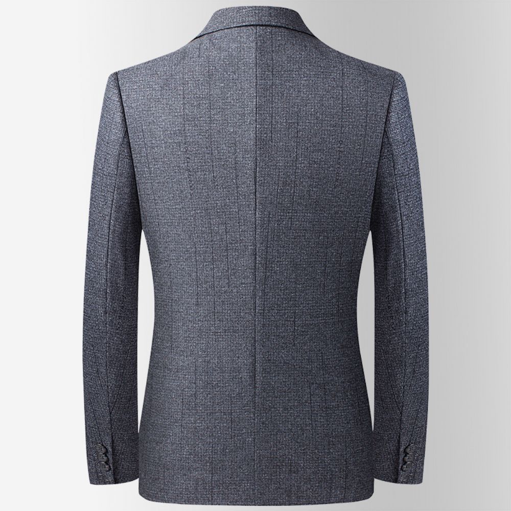 Costumes Pour Hommes Élastiques D'automne Et D'hiver À Carreaux Jeunes D'âge Moyen Décontractés La Mode