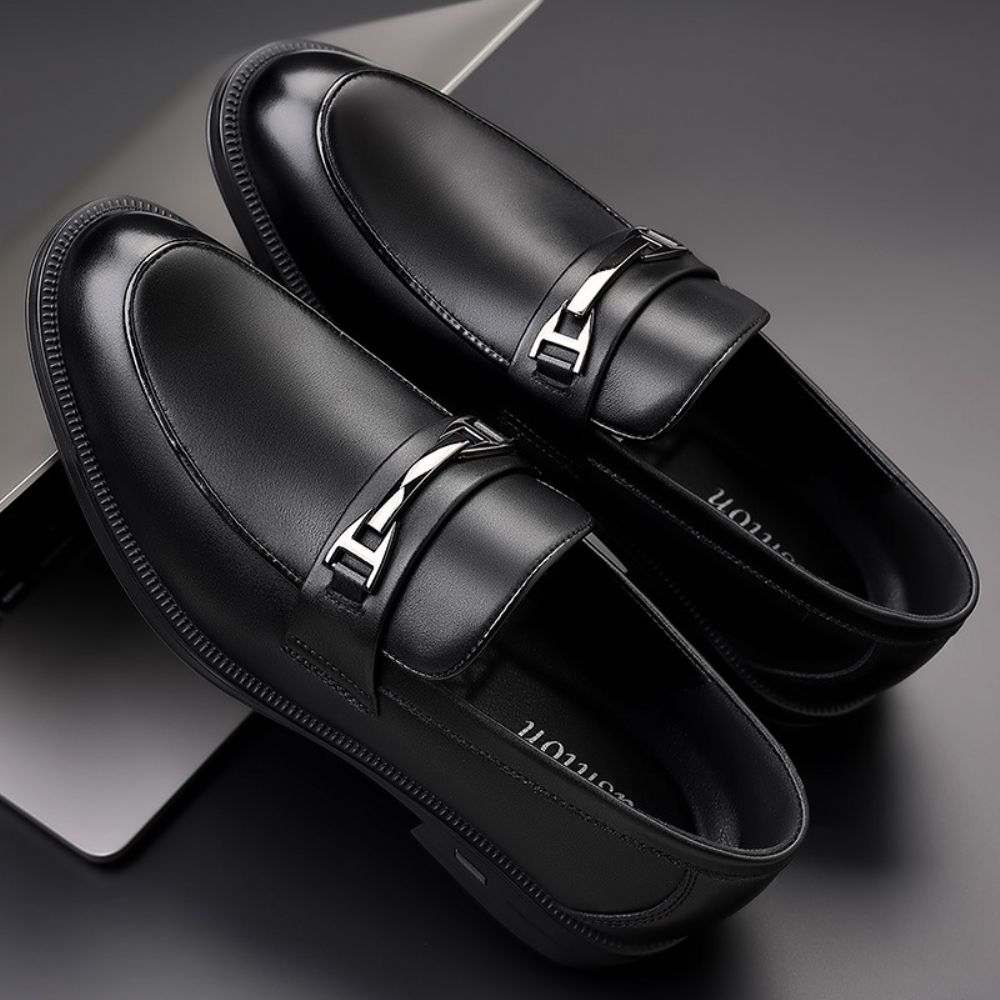 2024 Chaussures En Cuir D'affaires Pour Hommes Vachette Première Couche Britannique All-match Décontractées Basses Direct