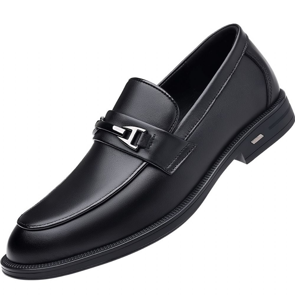2024 Chaussures En Cuir D'affaires Pour Hommes Vachette Première Couche Britannique All-match Décontractées Basses Direct
