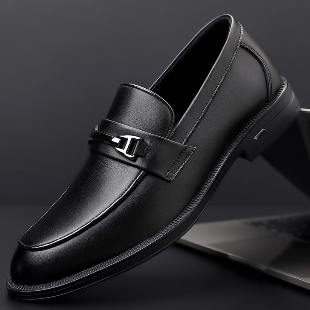 2024 Chaussures En Cuir D'affaires Pour Hommes Vachette Première Couche Britannique All-match Décontractées Basses Direct