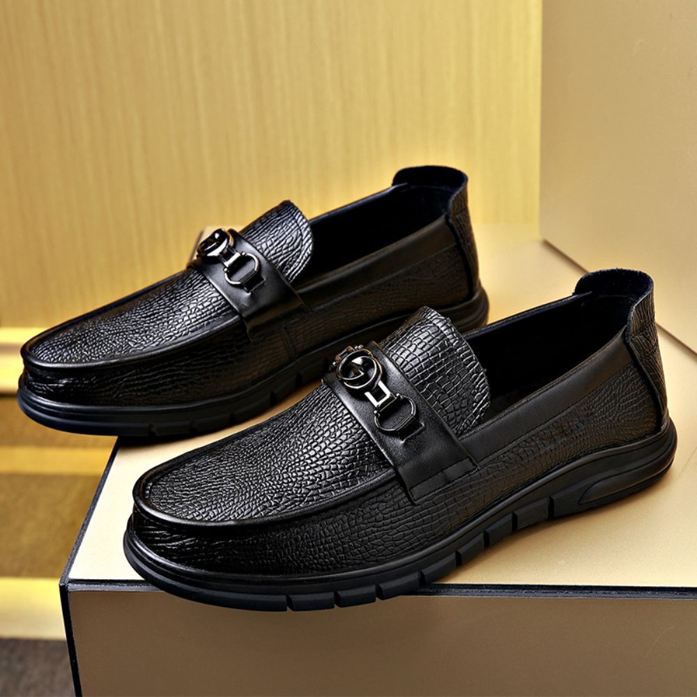 Doudou Chaussures Hommes 2024 Tendance Paresseux Une Pédale En Cuir Décontractées Conduite Mocassins Fond Souple Pour