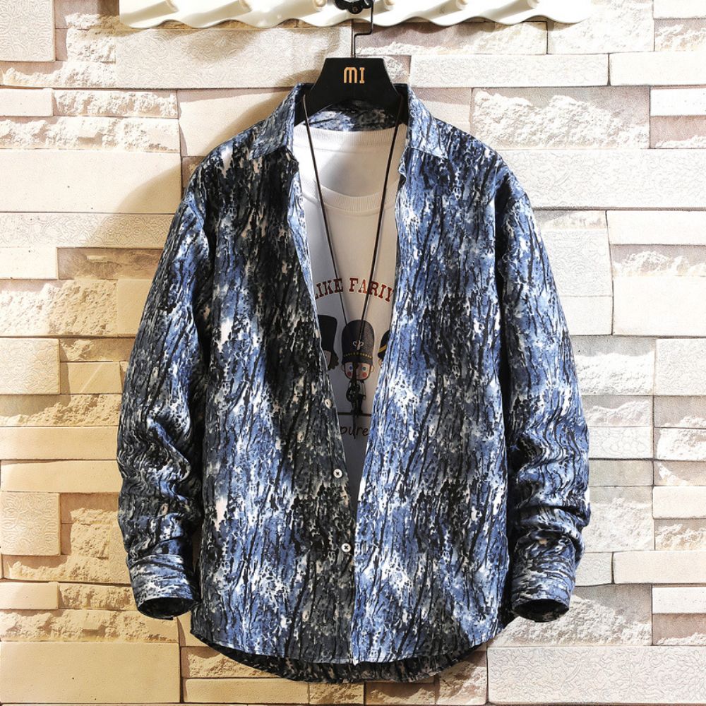 Chemise À Manches Longues Pour Hommes Manteau La Mode Rétro