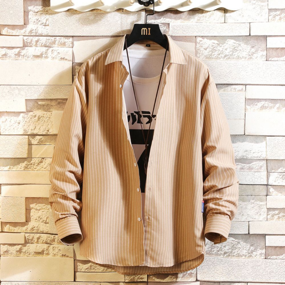 Chemise À Manches Longues Pour Hommes Manteau La Mode Rétro